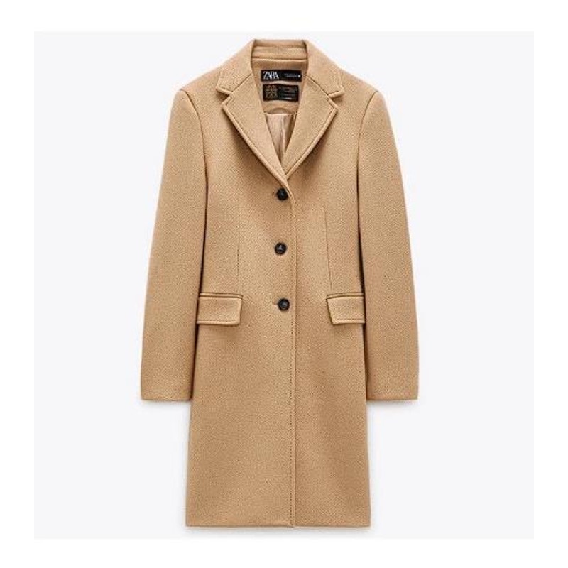 Zara Women's Manteco Coat Size Xs In Light Camel
